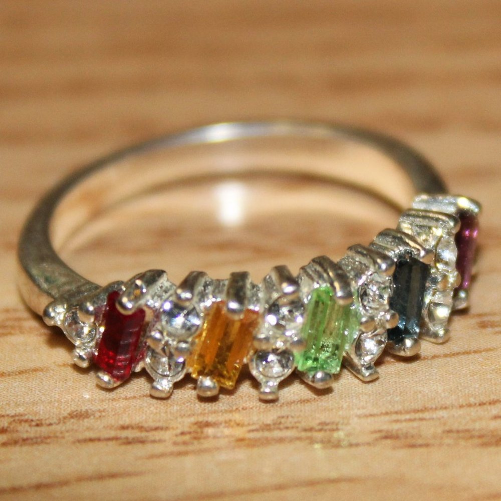 Multi Colored Stone Ring - image 1